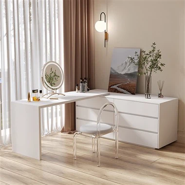 Corner Retractable Vanity Desk
